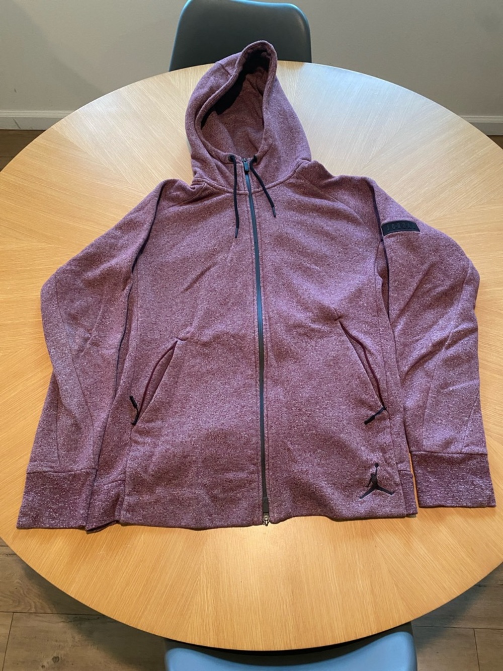 Jordan Heathered Maroon Full-Zip Hoodie